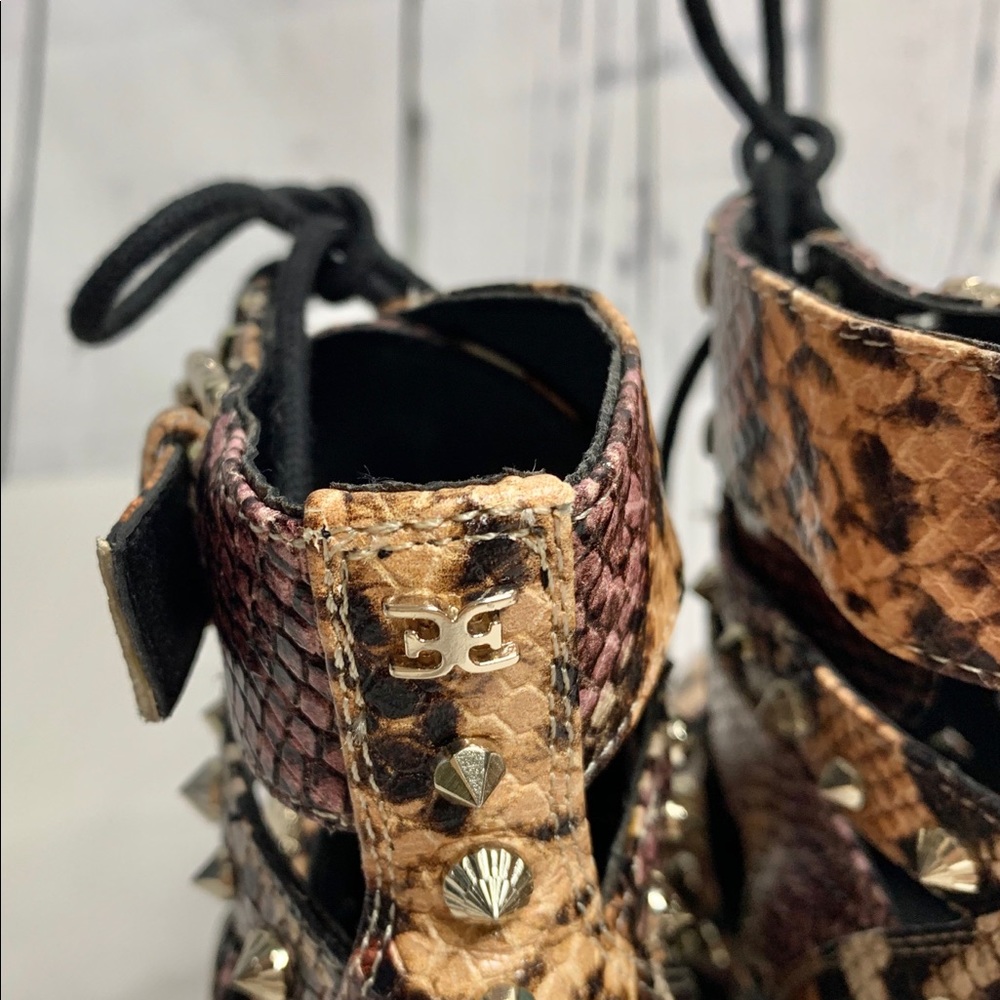 Sam Edelman Elana Studded Python Print Boots 7 New - image 6
